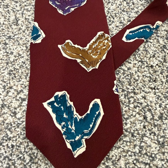 County Music Hall of Fame Cowboy Boots Western Vintage Collectable Silk Tie